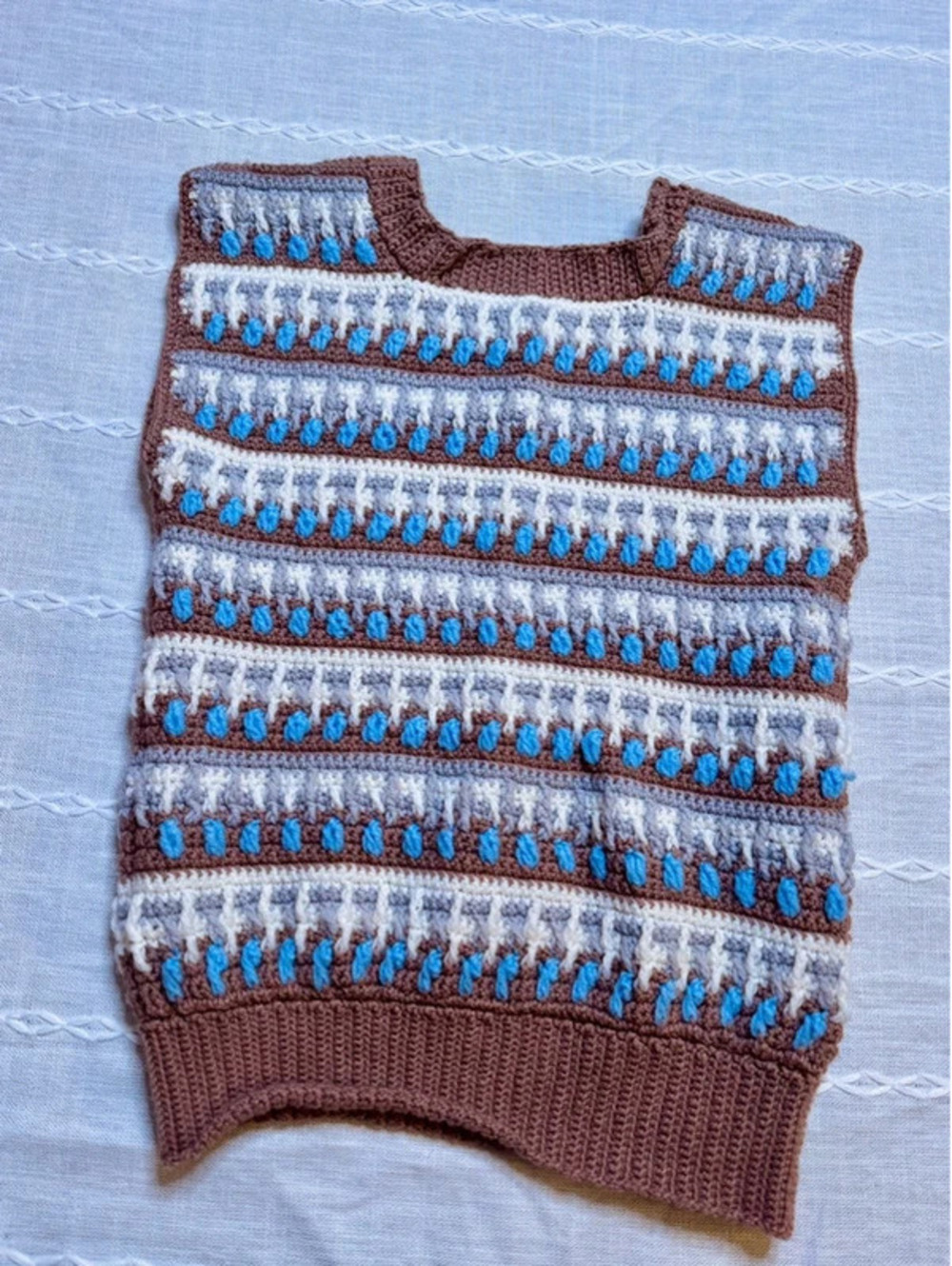 Crochet sweater vest women’s small handmade